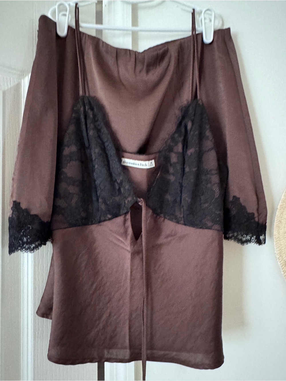 Brown camisole and skort set. Abercrombie & Fitch